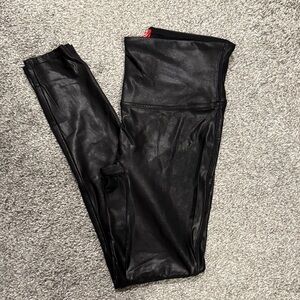 Spanx Black Faux Leather Leggings